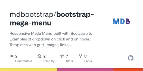bootstrap mega menu|mdbootstrap/bootstrap.